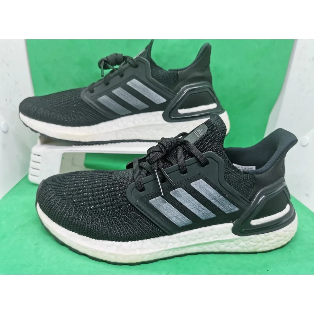 Adidas Ultraboost 20 Womens 8.5 Boost Running Shoes Sneakers White Black FY3457
